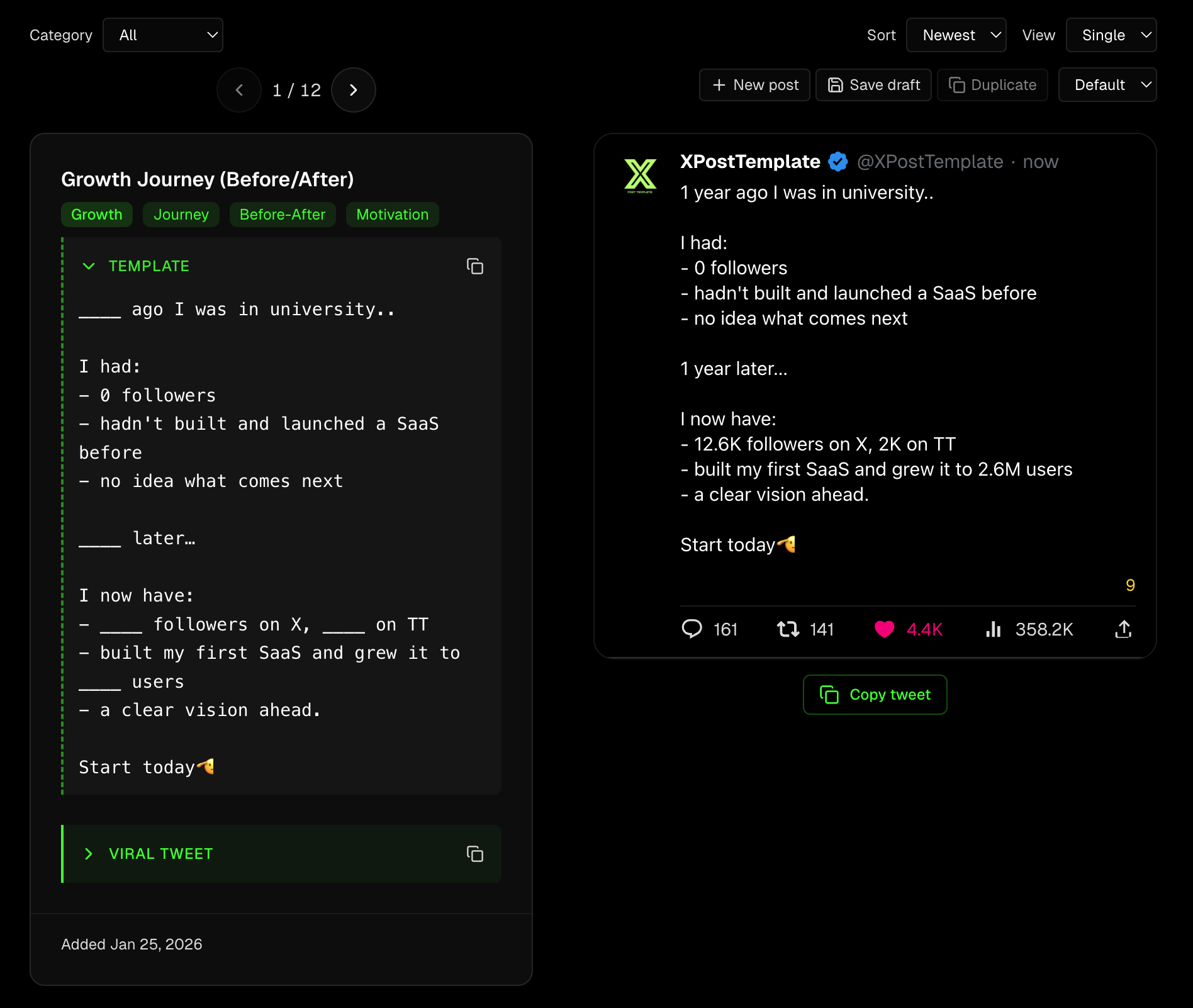 Learn from real viral posts